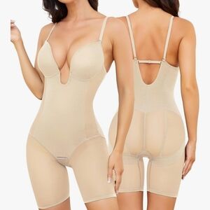 Slimers Body Shaper for Women Plunge Backless Full Body Shapewear Medium